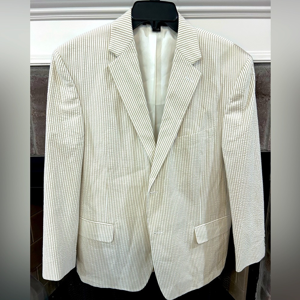 Haspel Seersucker Sport Coat Size 42 Short